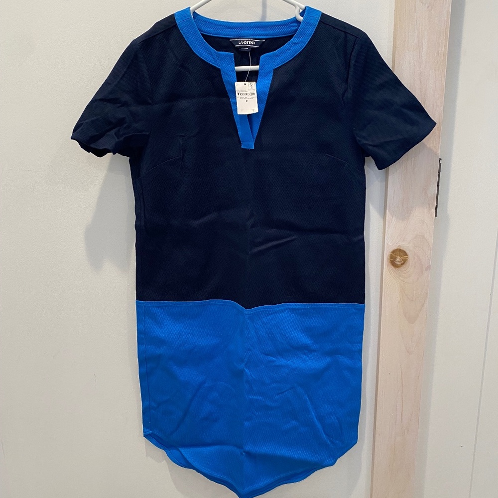 NWT Lands’ End Colorblock Dress Sz. 2 New